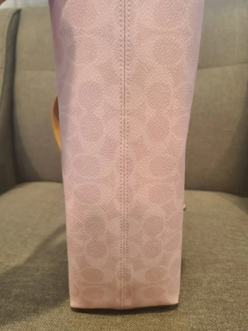 Coach CEL12 Pink Shoulder Bag Signature Canvas Handbag Floral Detail